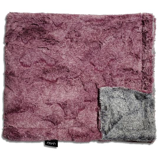 Smoke Mauve Grey Minky Blanket
