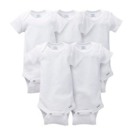 Gerber Baby Short Sleeve Onesies Bodysuit 5-Pack