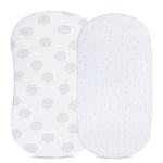 Load image into Gallery viewer, Bassinet Sheets by Ely&#39;s &amp; Co. (Grey Dottie)
